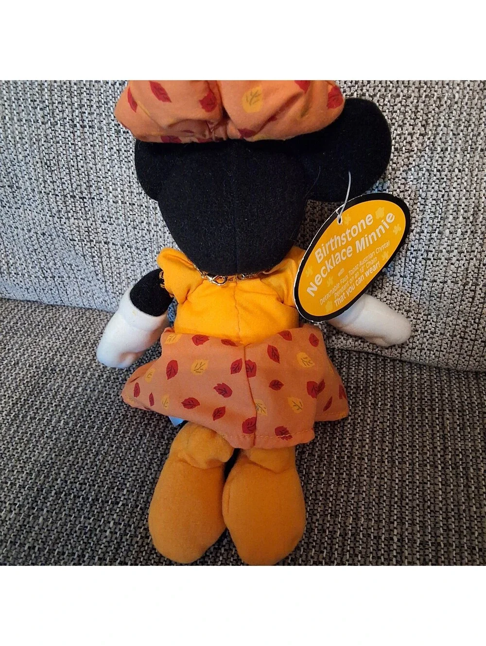 Disney Minnie Mouse Plush Doll with Birthstone Necklace